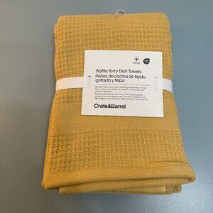 Crate & Barrel Waffle Terry Kitchen Towels - Set of 2 - NWT